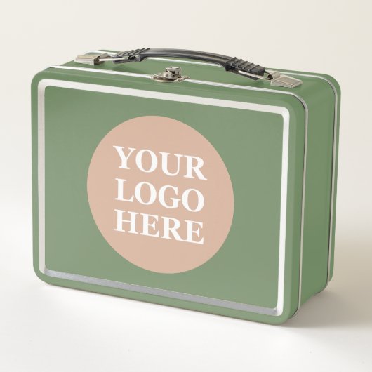 Eleganter und sanfter schwarzer QR-Code Metall Brotdose (Vorderseite)