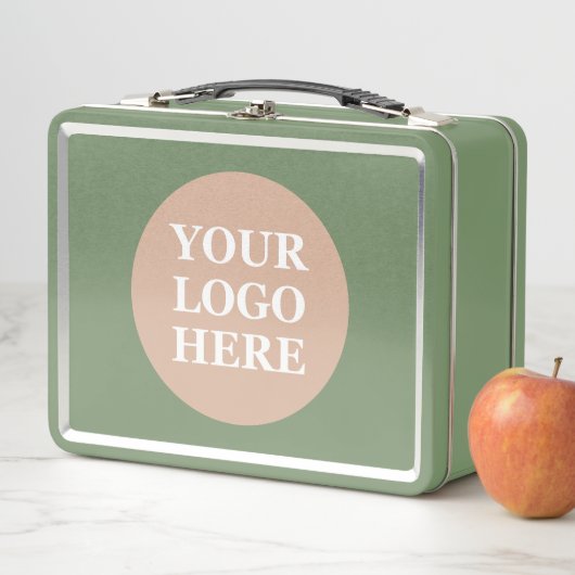 Eleganter und sanfter schwarzer QR-Code Metall Brotdose (Beispiel)