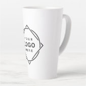 Eleganter und sanfter schwarzer QR-Code Milchtasse (Rechte Ecke)