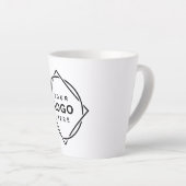 Eleganter und sanfter schwarzer QR-Code Milchtasse (Rechte Ecke)