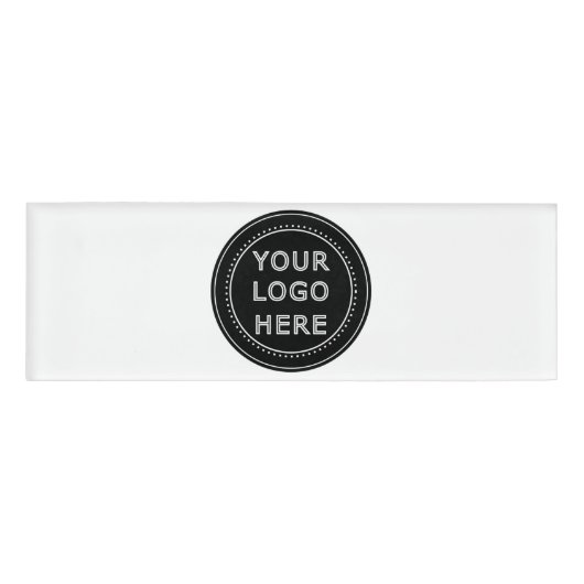 Eleganter und sanfter schwarzer QR-Code Namenschild (Vorderseite)