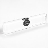 Eleganter und sanfter schwarzer QR-Code Namensplakette