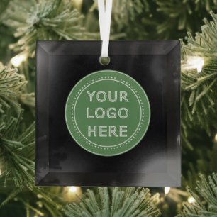 Eleganter und sanfter schwarzer QR-Code Ornament Aus Glas