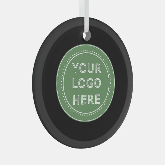 Eleganter und sanfter schwarzer QR-Code Ornament Aus Glas (Vorderseite Rechts)