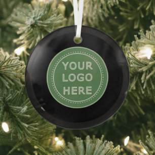 Eleganter und sanfter schwarzer QR-Code Ornament Aus Glas