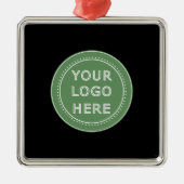 Eleganter und sanfter schwarzer QR-Code Ornament Aus Metall (Vorne)