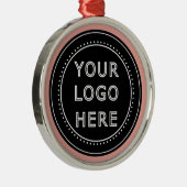 Eleganter und sanfter schwarzer QR-Code Ornament Aus Metall (Rechts)
