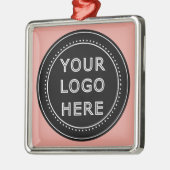 Eleganter und sanfter schwarzer QR-Code Ornament Aus Metall (Links)