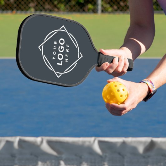 Eleganter und sanfter schwarzer QR-Code Pickleball Schläger (InSitu)