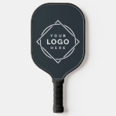 Eleganter und sanfter schwarzer QR-Code Pickleball Schläger (Vorderseite)