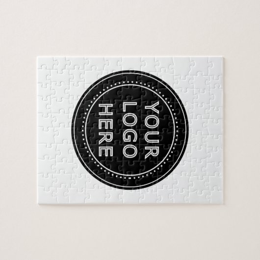 Eleganter und sanfter schwarzer QR-Code Puzzle (Horizontal)