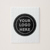 Eleganter und sanfter schwarzer QR-Code Puzzle (Vertikal)