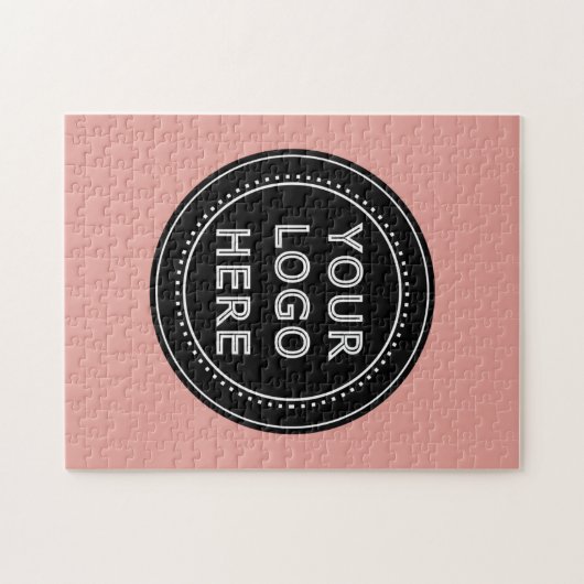 Eleganter und sanfter schwarzer QR-Code Puzzle (Horizontal)