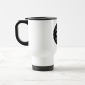 Eleganter und sanfter schwarzer QR-Code Reisebecher (Links)