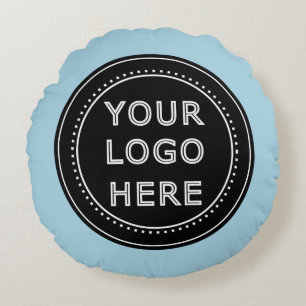 Eleganter und sanfter schwarzer QR-Code Rundes Kissen