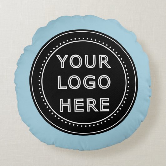 Eleganter und sanfter schwarzer QR-Code Rundes Kissen (Vorderseite)