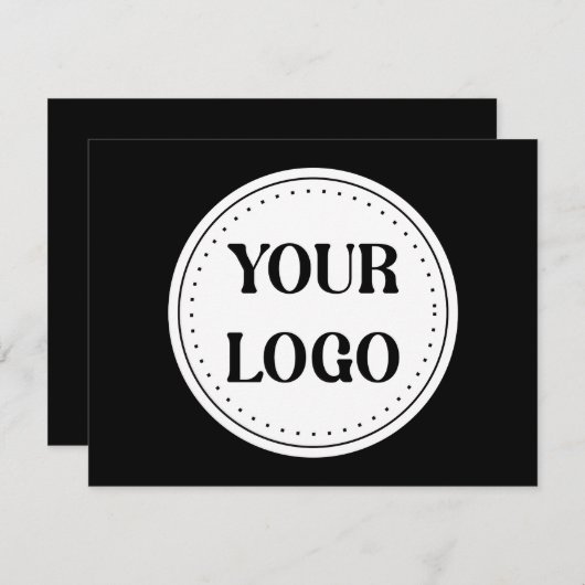 Eleganter und sanfter schwarzer QR-Code Save The Date (Vorne/Hinten)