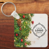 Eleganter und sanfter schwarzer QR-Code Schlüsselanhänger (Vorderseite)