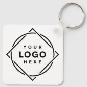 Eleganter und sanfter schwarzer QR-Code Schlüsselanhänger (Rückseite)