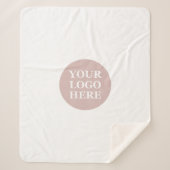 Eleganter und sanfter schwarzer QR-Code Sherpadecke (Vorderseite)