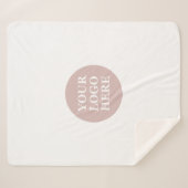 Eleganter und sanfter schwarzer QR-Code Sherpadecke (Vorderseite (Horizontal))