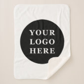 Eleganter und sanfter schwarzer QR-Code Sherpadecke (Vorderseite)