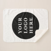 Eleganter und sanfter schwarzer QR-Code Sherpadecke (Vorderseite (Horizontal))