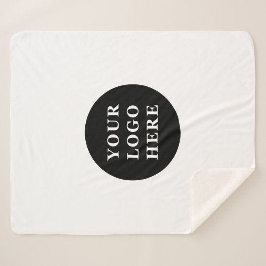 Eleganter und sanfter schwarzer QR-Code Sherpadecke (Vorderseite (Horizontal))