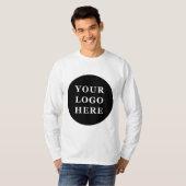 Eleganter und sanfter schwarzer QR-Code T-Shirt (Vorne ganz)