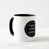 Eleganter und sanfter schwarzer QR-Code Tasse (Vorderseite Links)