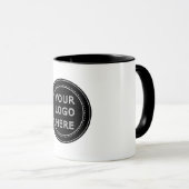 Eleganter und sanfter schwarzer QR-Code Tasse (VorderseiteRechts)