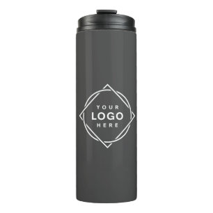 Eleganter und sanfter schwarzer QR-Code Thermosbecher
