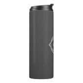 Eleganter und sanfter schwarzer QR-Code Thermosbecher (Nach links gedreht)