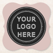 Eleganter und sanfter schwarzer QR-Code Untersetzer (Vorderseite)