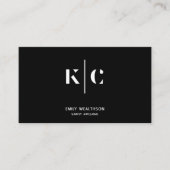 Eleganter und sanfter schwarzer QR-Code Visitenkarte (Vorderseite)