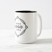 Eleganter und sanfter schwarzer QR-Code Zweifarbige Tasse (VorderseiteRechts)