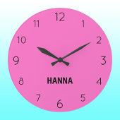 Eleganter und schicker Neon Rosa und schwarzer Nam Uhr