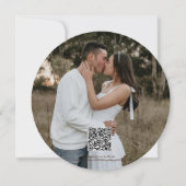 Eleganter und schicker rustikaler Hochzeitsholzsch Einladung (Rückseite)