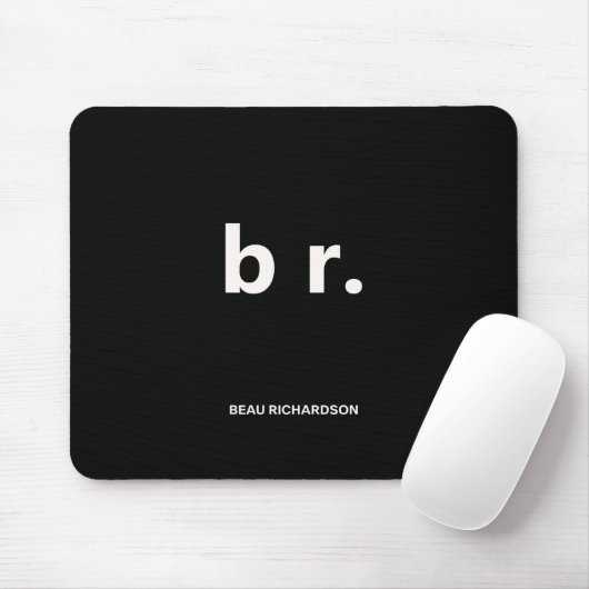 Eleganter und schlanker schwarzer QR-Code Mousepad (Mit Mouse)