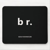 Eleganter und schlanker schwarzer QR-Code Mousepad (Vorne)