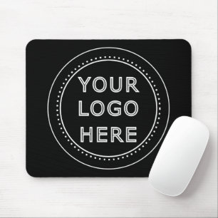Eleganter und schlanker schwarzer QR-Code Mousepad