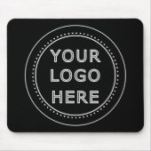 Eleganter und schlanker schwarzer QR-Code Mousepad (Vorne)