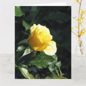 Eleganter und schlichter Single Gelbe Rose in Bloo Karte (Gelbe Blume)