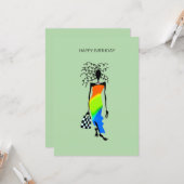 Eleganter und stilvoller afrikanischer Geburtstag Karte (Vorderseite/Rückseite Beispiel)