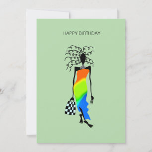Eleganter und stilvoller afrikanischer Geburtstag Karte