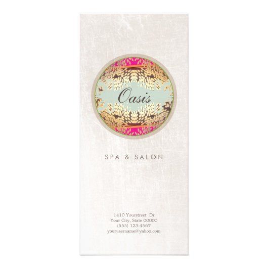 Eleganter und Verzierter Kosmetologiesalon und Wel Werbekarte (Vorne)