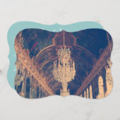 Eleganter und Vintager Kronleuchter Einladung (Vorne/Hinten)