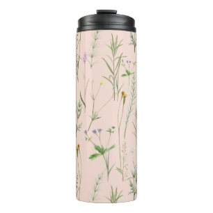 Eleganter Unkrautgarten - Creme Thermosbecher