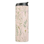 Eleganter Unkrautgarten - Creme Thermosbecher (Nach links gedreht)