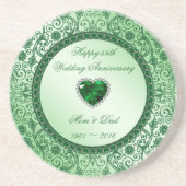 Eleganter Untersetzer zum 55. Hochzeitstag (Vorne)